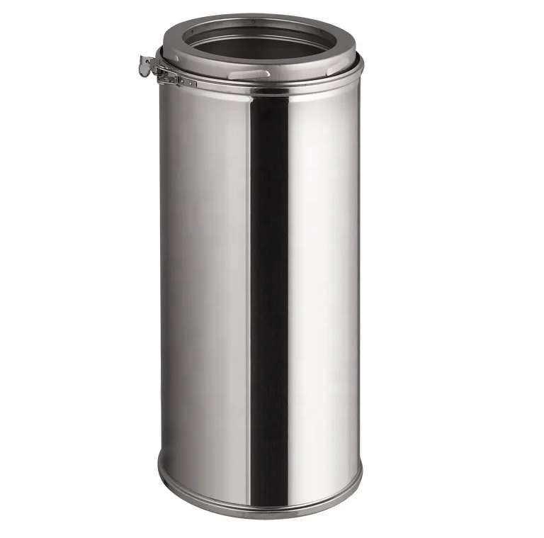 CE Double wall 5/6/7/8/10 inch stainless steel 304 / 316  twist lock system straight chimney pipes