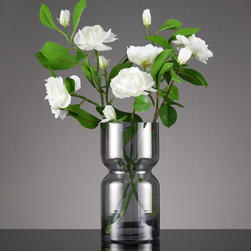 Craft Hand Painted Glass Of Real Gold Nordic Light Luxury Glass Vase