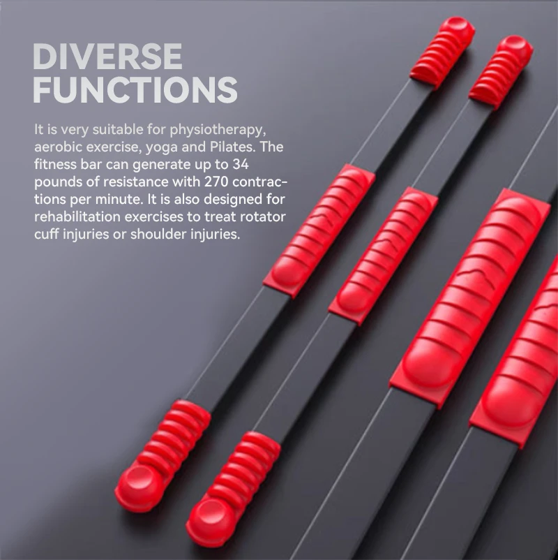 VCANFASHION Wholesale Gym Workout Swing Felix Stick Elastic with Rubber Fitness Exercise Flex Flexi Bar