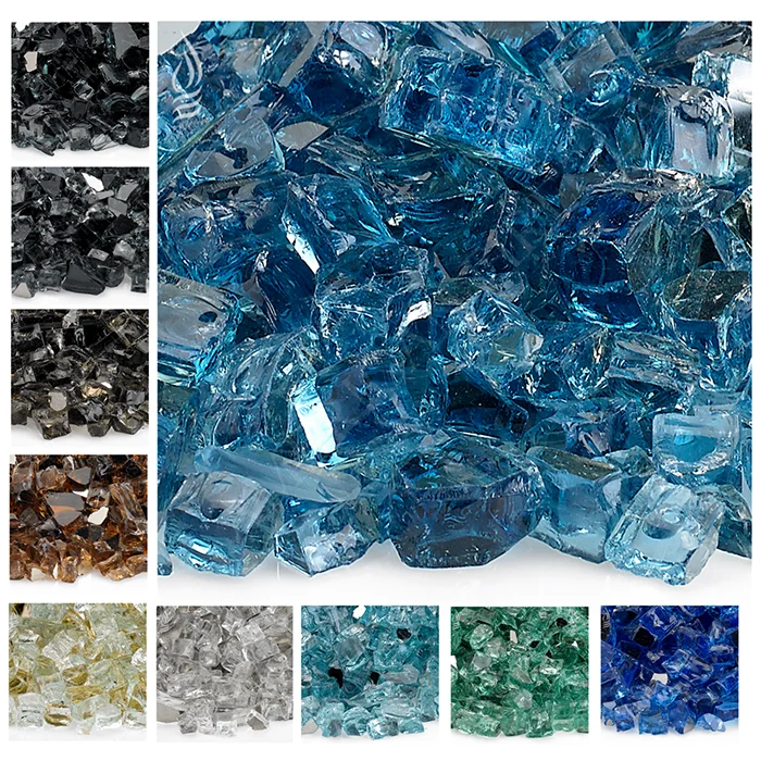 Outdoor Fireplace Gas Clear Reflective Fire Glass