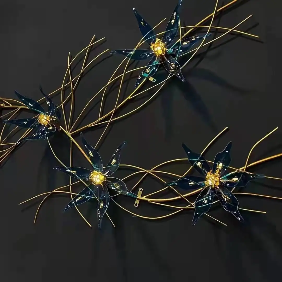 Dynamic Mechanical Led Automatic Opening And Closing Flowers For Stage Layout Wedding Hall Props