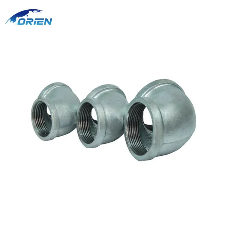 Ms Mild Steel 90 Degree Zinc Coated Pipeline Fittings For Gas And Heating Pipes Durable Galvanized Elbow