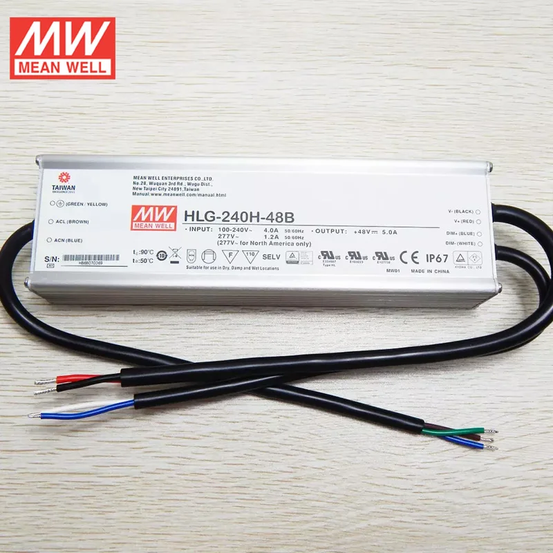 Meanwell 240W 48V dimmable LED Driver HLG-240H-48 hlg 240h 48 mean well