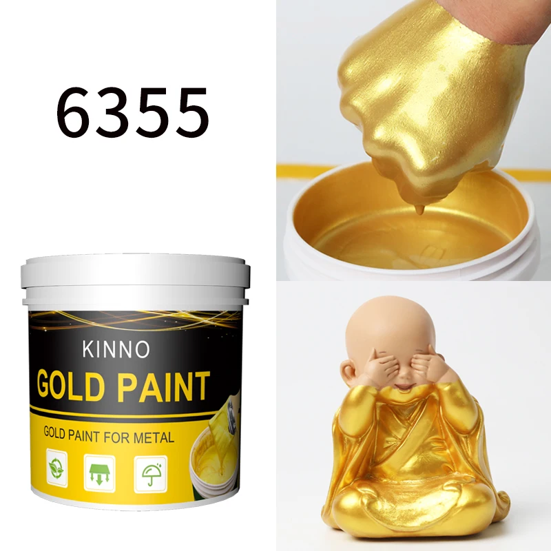  #306 Kinno оптовая продажа золотой порошок краски для металла Золотая краска домашней мебели покрытие стен