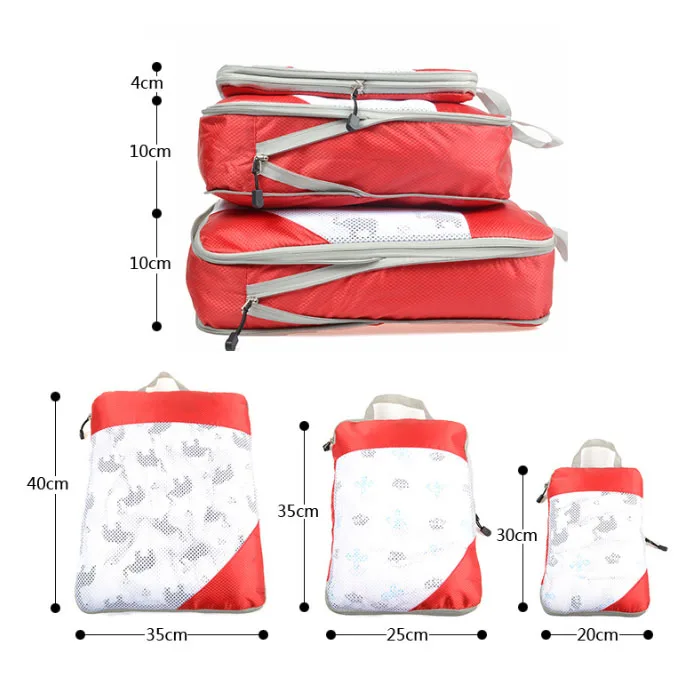 Manufacturer Hot Sale Compression Packing Cubes Travel Bag Set