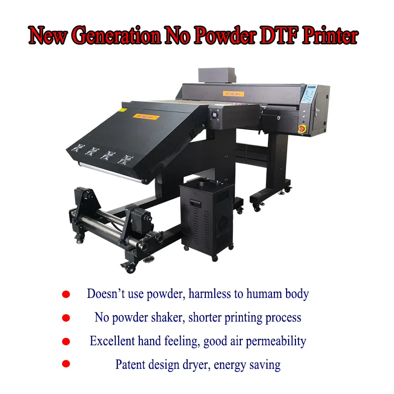 HongJet Dual I3200 print heads 60 cm DTF Printer Without Powder fordirect to film clothes printing