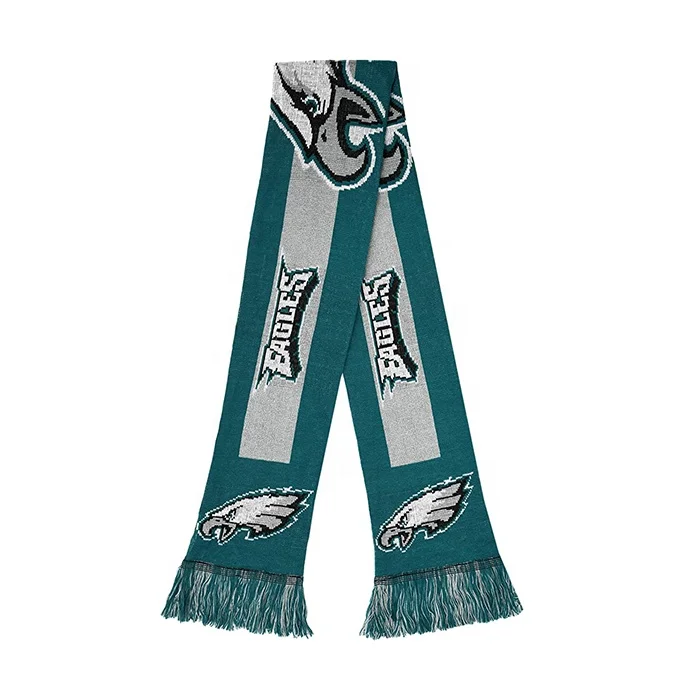 Оригинальный акриловый вязаный шарф NFL Филадельфия Eagles с