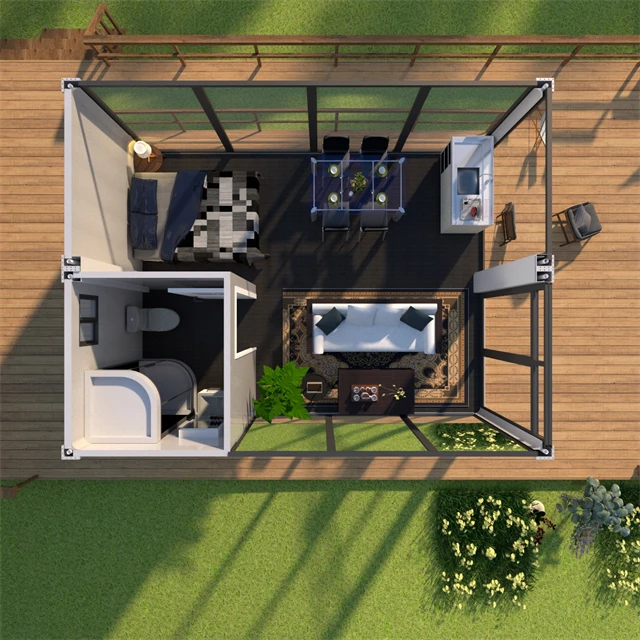 Movable prefab cabin container house