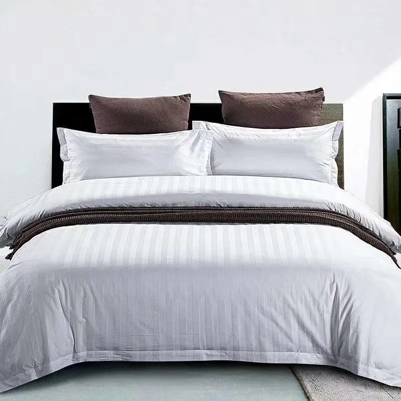 High Quality Quilt Cover White 400 Thread Count Sheet Cotton 7 Star Hotel Linen Bedding Set