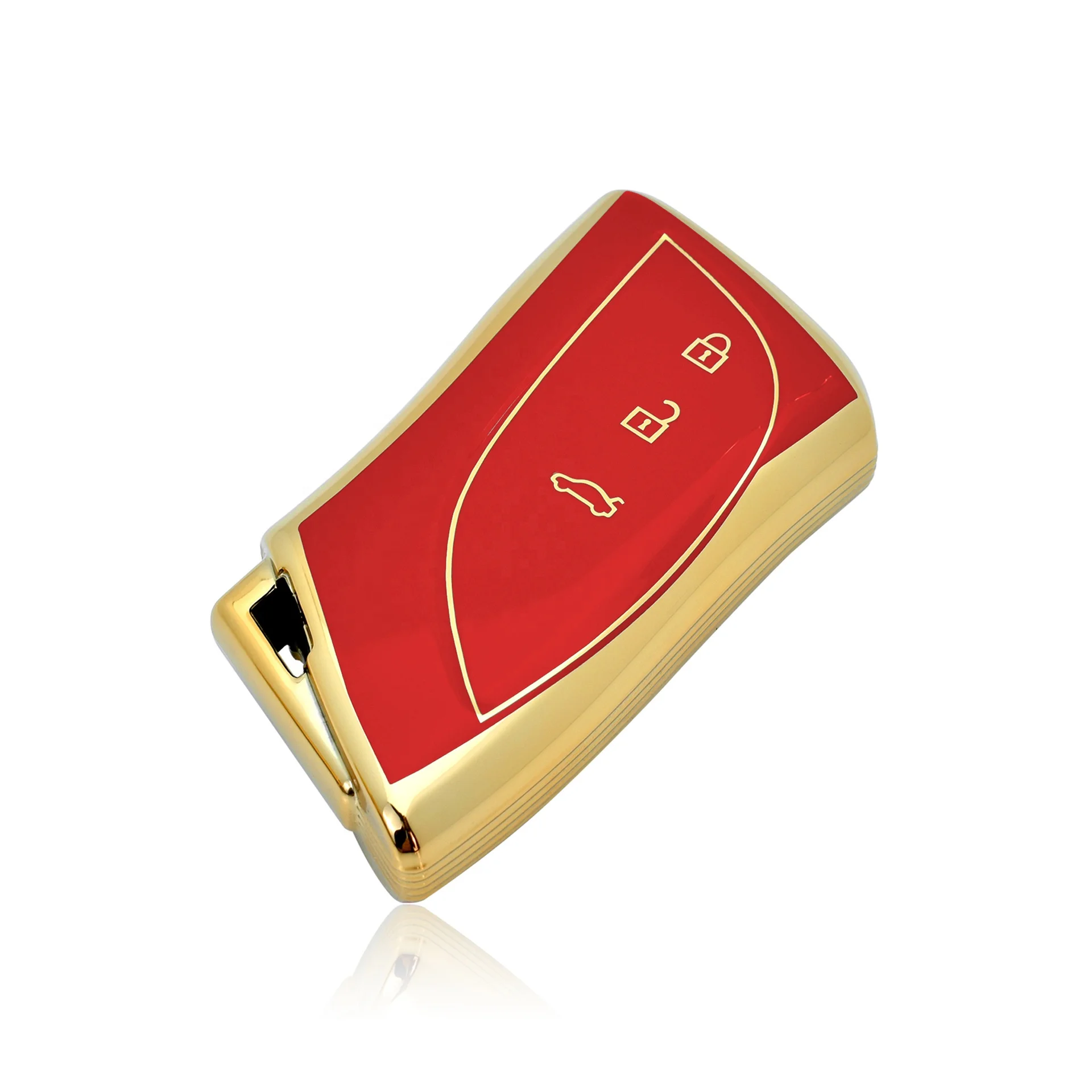 Waterpoof superior quality TPU golden line car key fob case luxury key accessories for Lexus