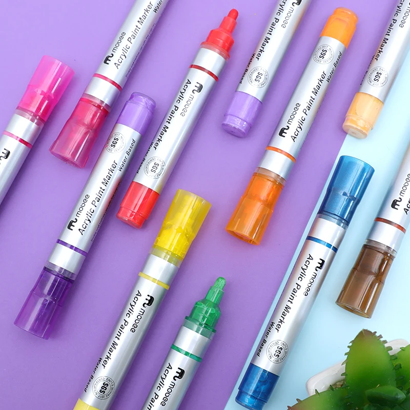 MOBEE P-920 acrylic paint marker writing smoothly dry fast water based permanent acrylic paint pen for painting