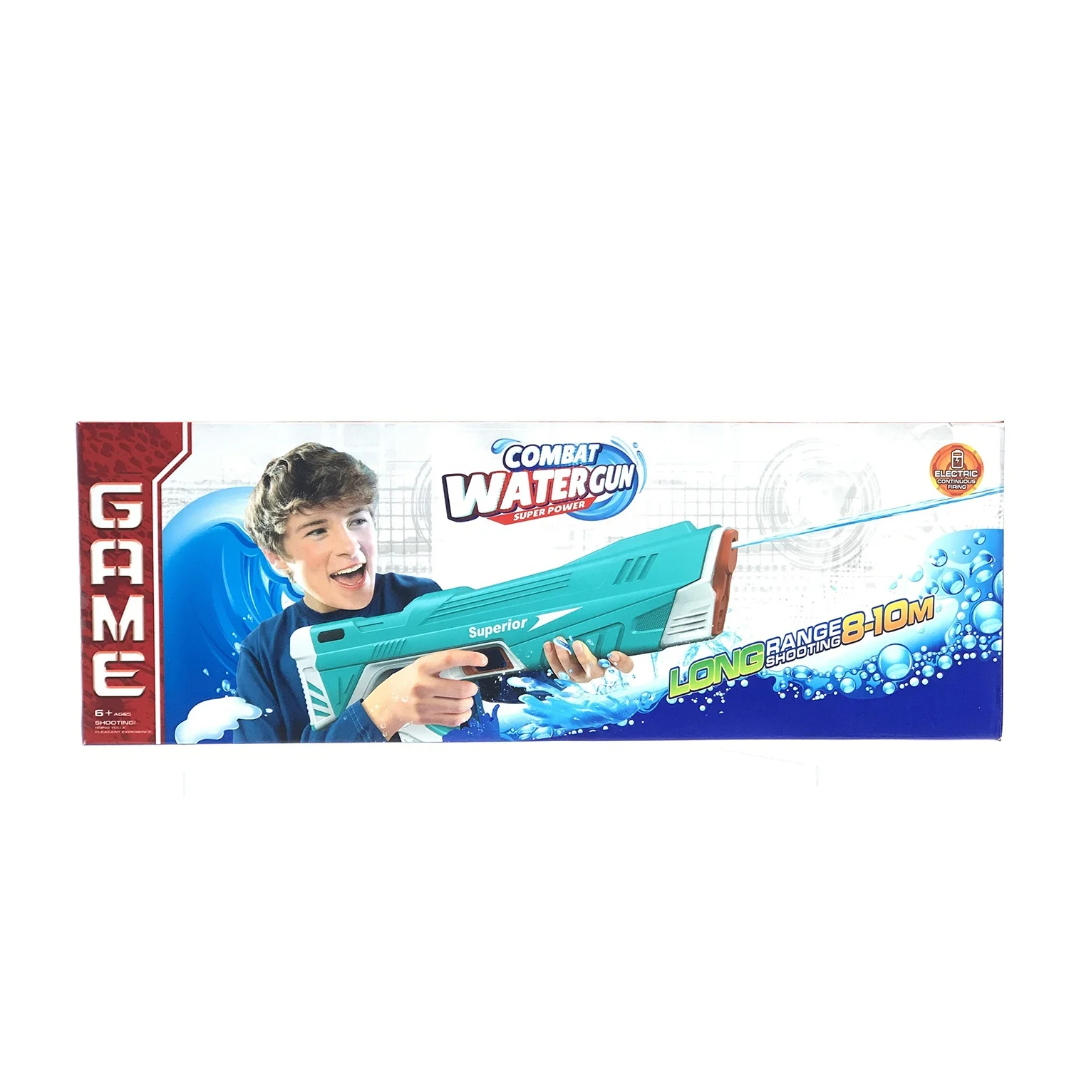 Rechargeable Electric Water Gun 280ml Capacity Kids Outdoor Shooting Fun Space Water Gun
