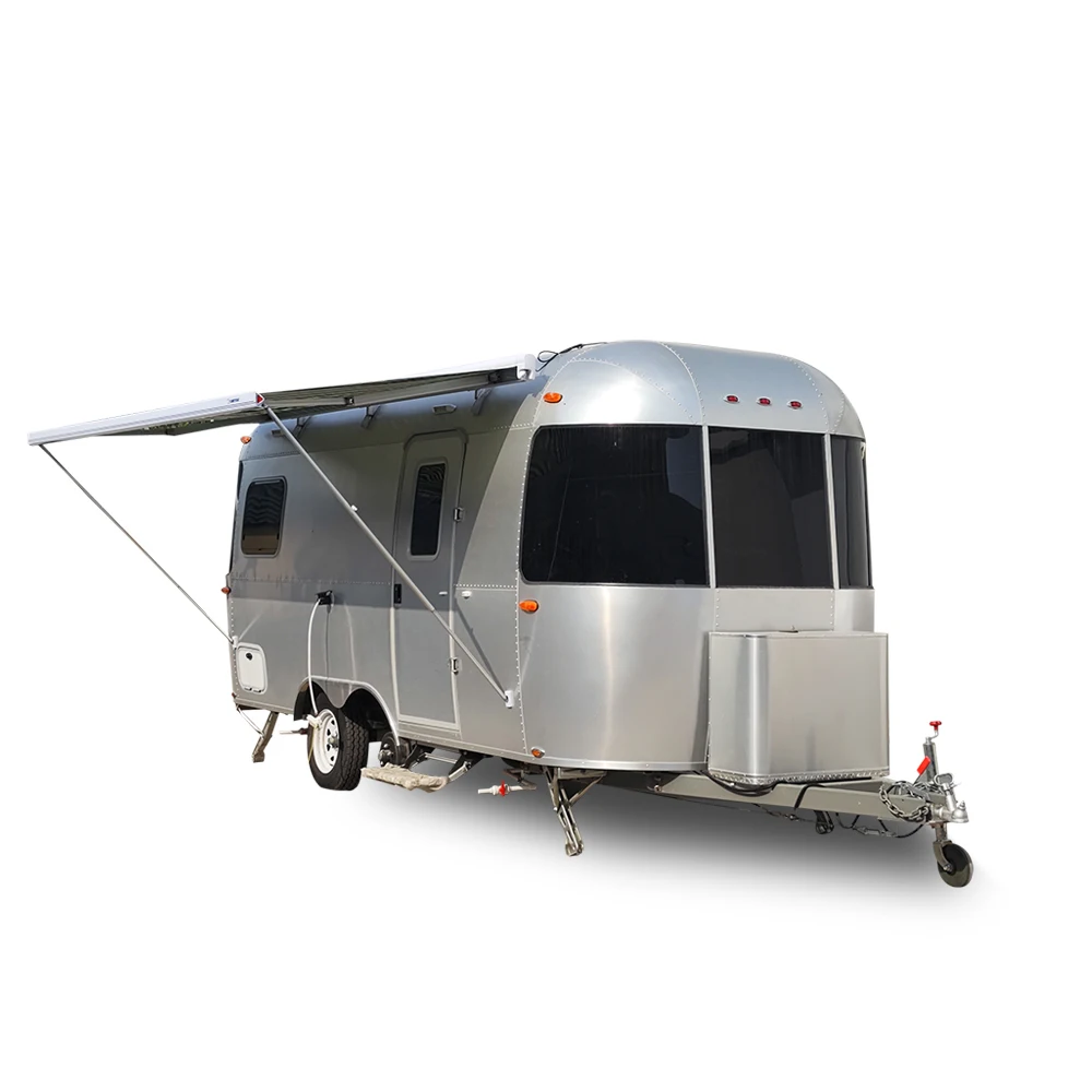 2025 New Luxurious Airstream Caravel Classic 33FB Twin Travel Trailer with Side and Window Awnings