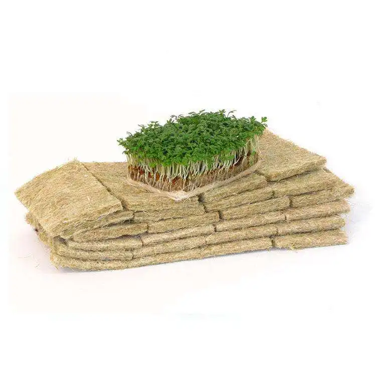 Biodegradable jute felting needle cloth fabric grow mat wide roll covering ground used for plants growing