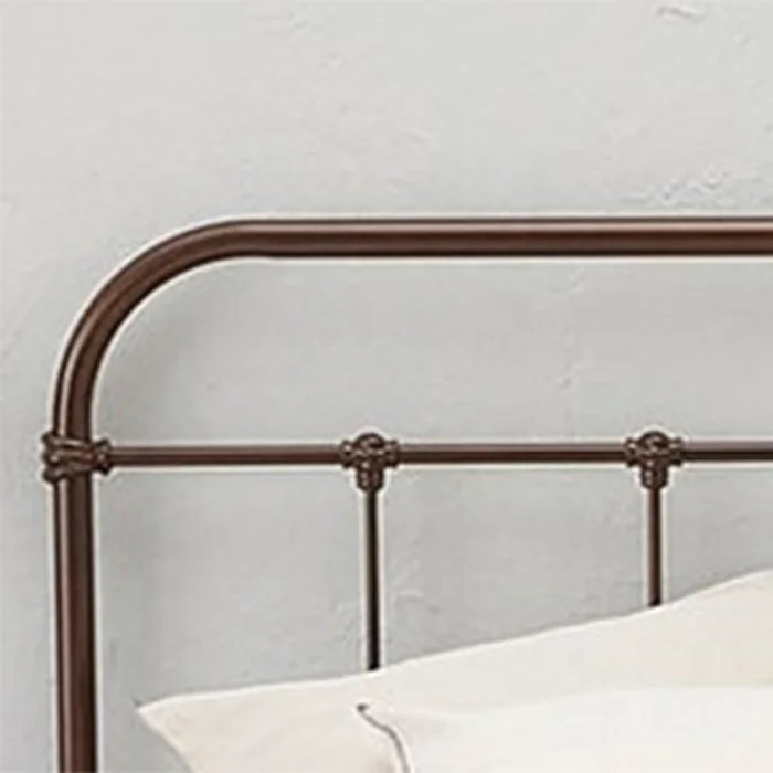 Fashion industrial antique copper bronze color metal bed base frame cast