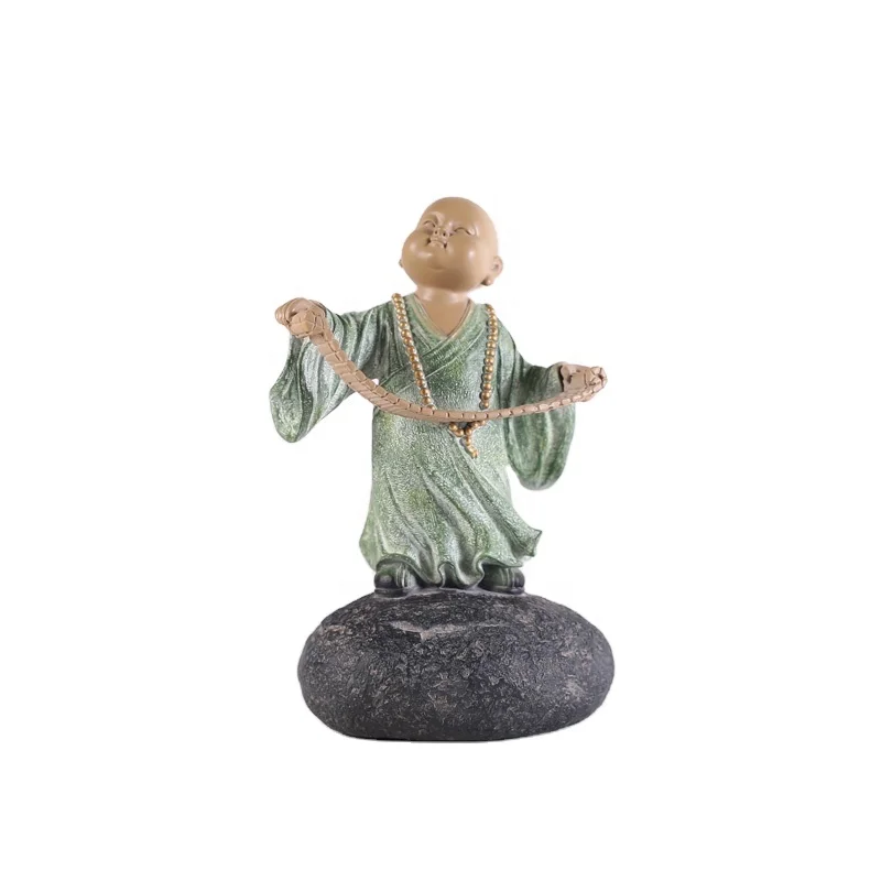 Dropshipping products 2021  Popular Hot Sale stone Ornament Crafts home interior decorFigurines Cute Chinese shaolin monk