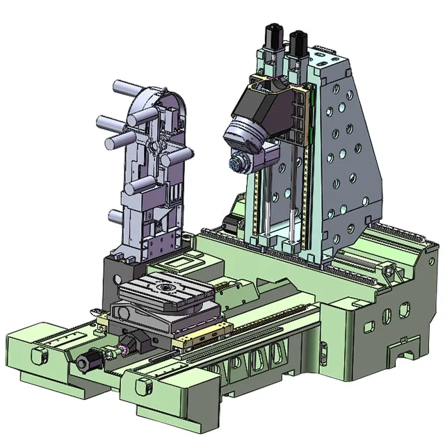 Заводская изготовленная на заказ 5-осевая фрезерная машина CNC производитель горизонтальный обрабатывающий центр