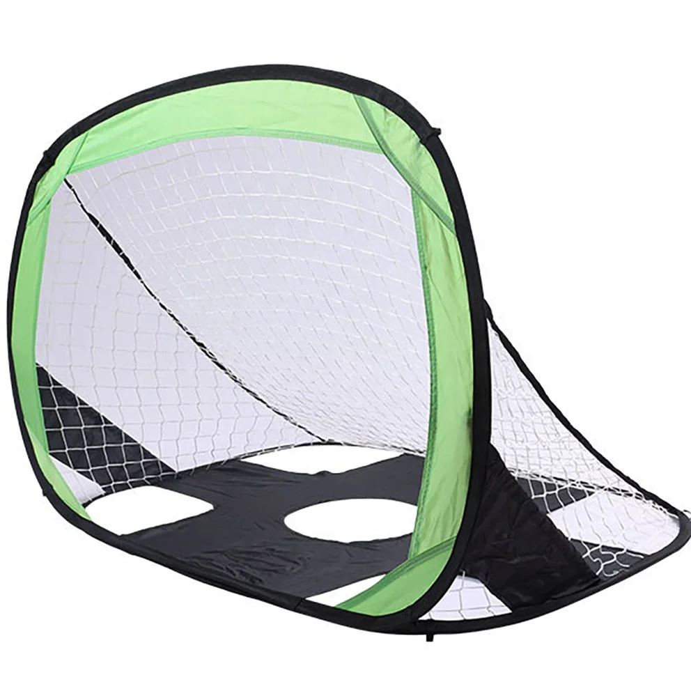 2 In 1 Pop Up Kids Soccer Goal Foldable Portable Football Net-Indoor -Outdoor Sports And Shooting Practice For Backyard Play