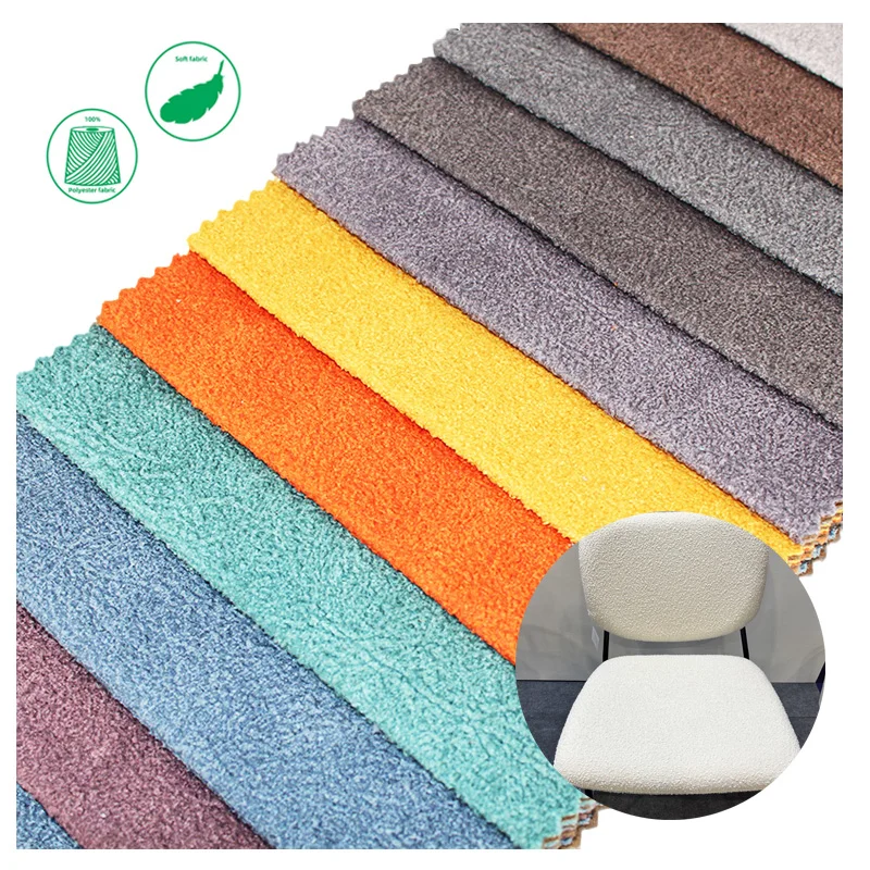 Recycled Upholstery fabric online fuzzy boucle fleece faux fur fabric fleece fabric wholesale