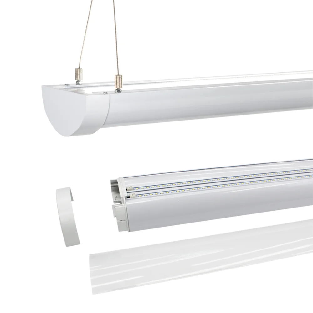 Library suspended led tube lights 60cm 120cm 150cm 0-10v dimming up down lighting linear led pendant light