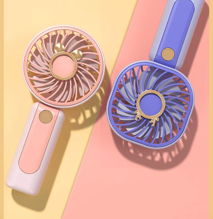 USB Mini Handheld Fan Portable Folding fan Long Battery Life Portable Handheld Mini Fan for Summer