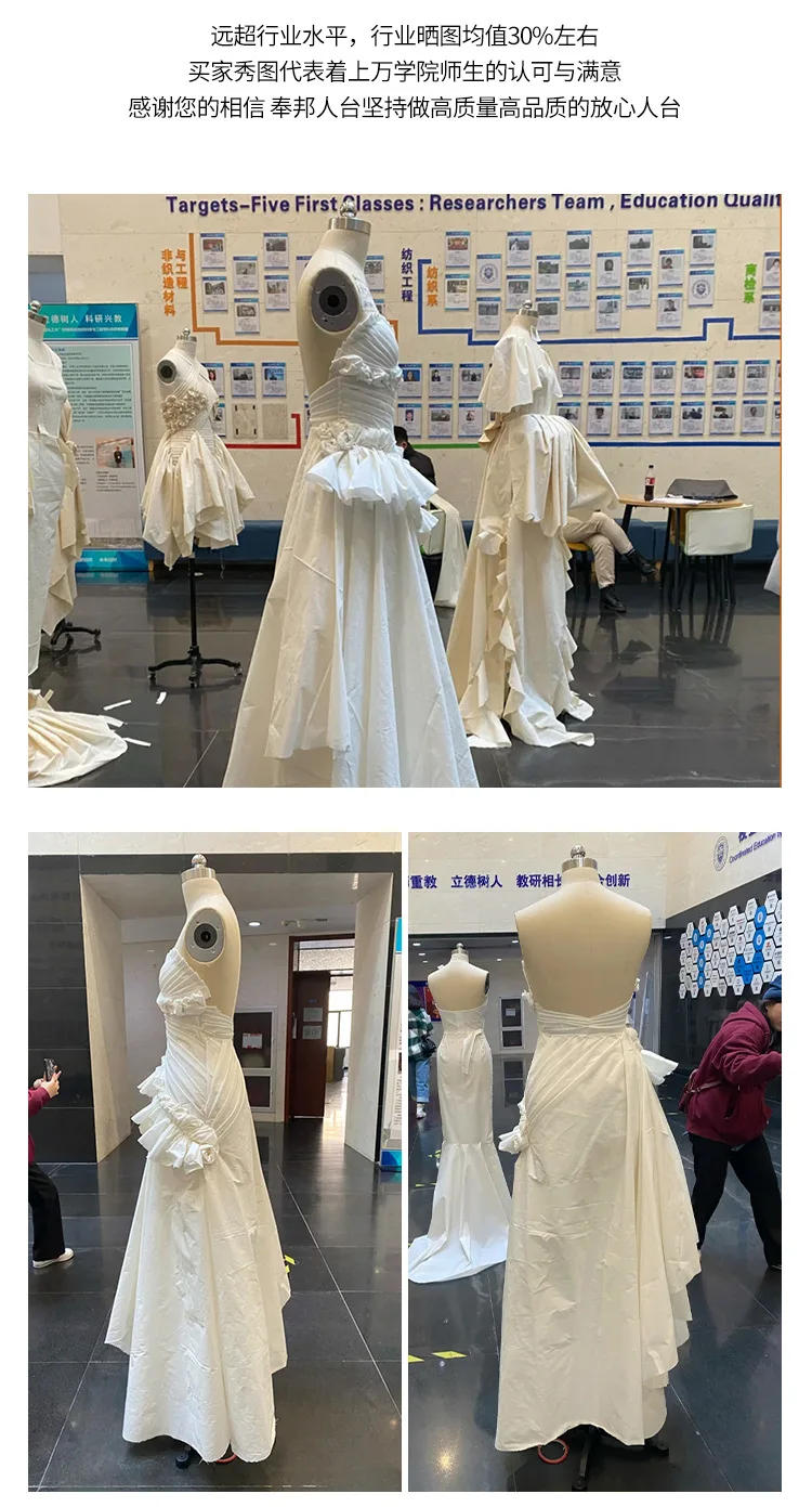 Adjustable  Half Mannequins Fabric Dress Form Sewing Female Mannequin Torso Tailor Mannequin