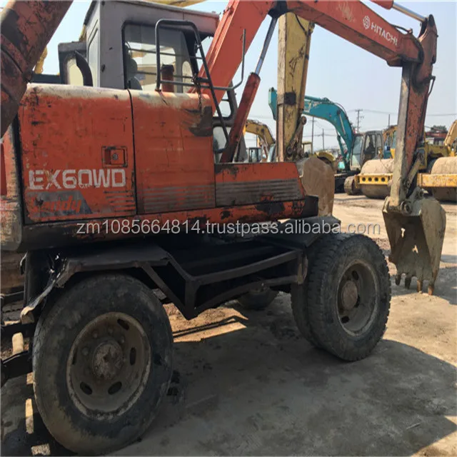 Б/у колесный экскаватор hitachi ex60wd сделано в Японии ex100 ex60 ex160 для продажи