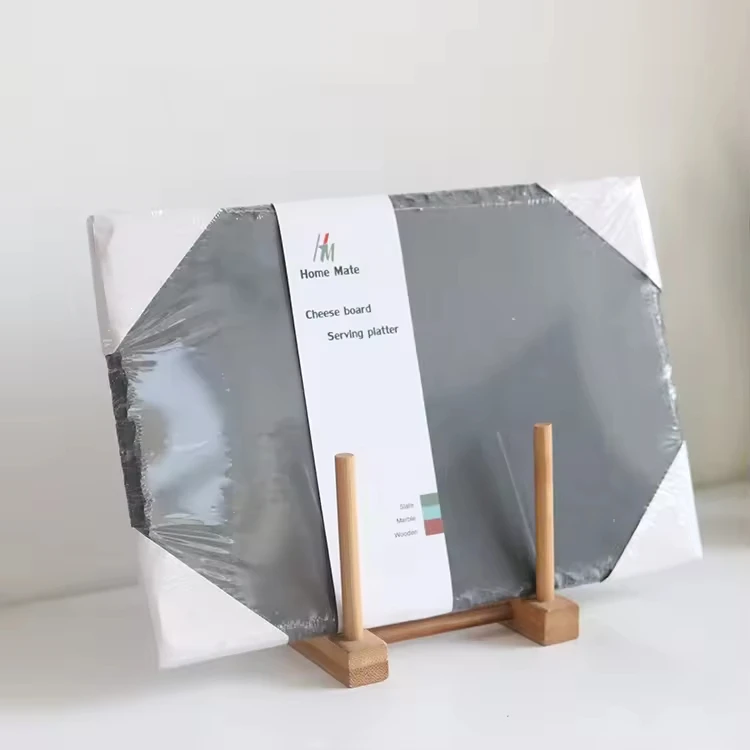 Natural Black Stone Plate Dinning Plate Set Stone Mini Slate Cheese Boards Charcuterie Boards for Cheese and Meat