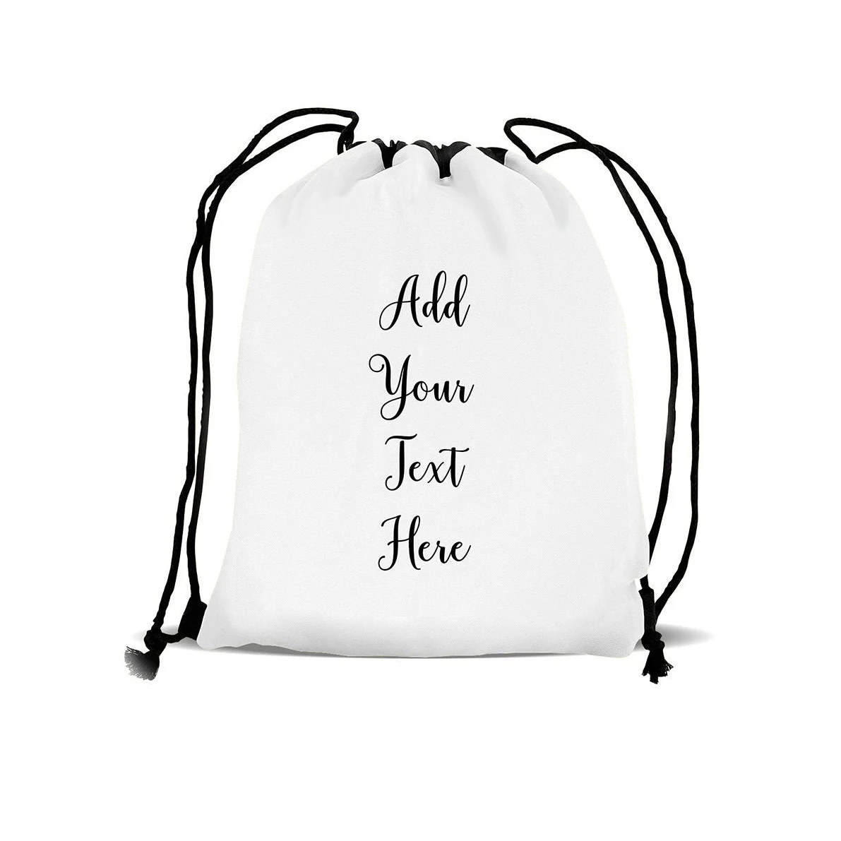 DIY Custom Logo Waterproof Nylon Polyester Promotion Gym Drawstring backpacks draw string Sports Nylon Bags Pocket Logo
