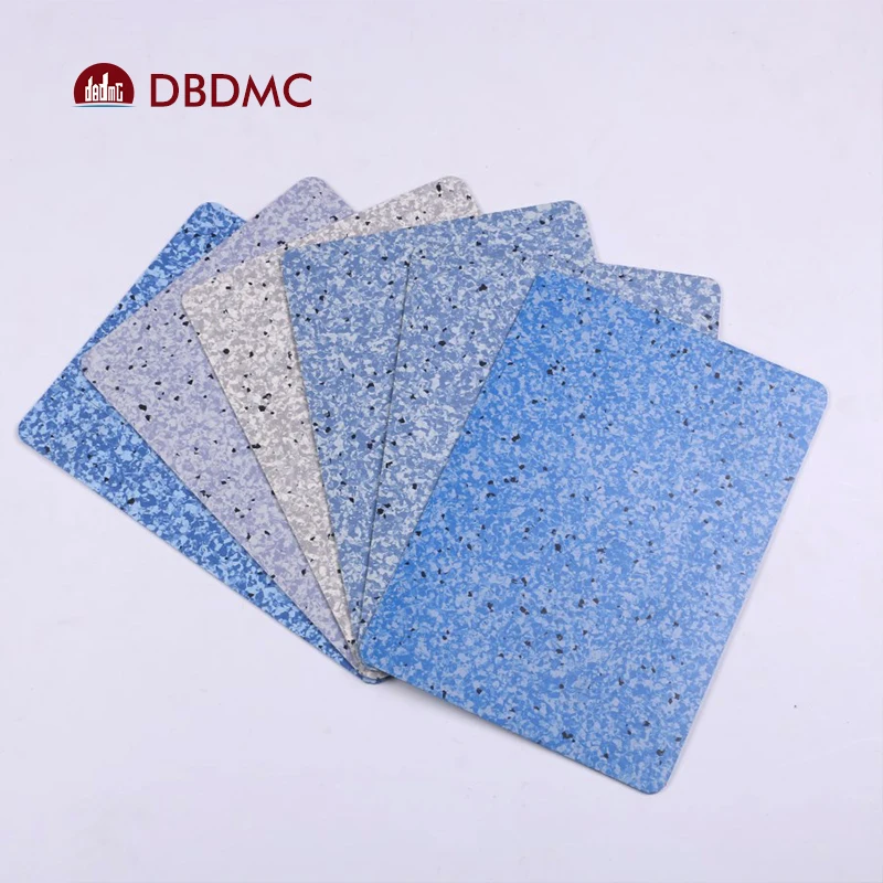 VOC-Free Anti-Bacterial SPC Flooring Roll Modern Homogeneous Vinyl for Hospitals 3D Model Design Solution gym floor mats