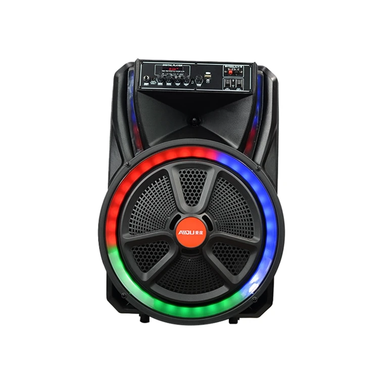 Hot Selling Good Quality Led Colorful Lights Outdoor Speaker Pull Rod Portable Speakers