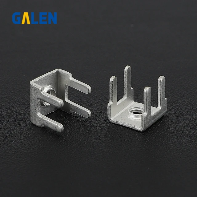 Pcb-1 soldering terminal M3M4 tin plated pure copper tinned screw terminal four pin pcb welding tab terminal