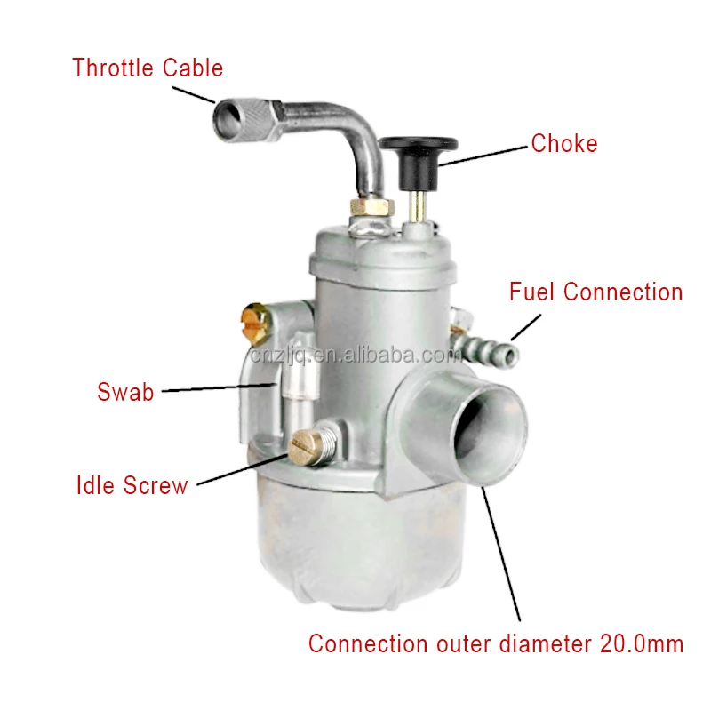 Two-stroke Carburettor 12mm For Zundapp zd10 20 25 30 40 Mokick Moped PU-CH Maxi Sport Luxe Newport E50 Murraya 50cc Engine