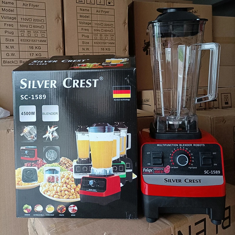 commercial Grade Timer Blender Mixer Heavy Duty Automatic Fruit Juicer Food Processor Ice Crusher Smoothies 4500W