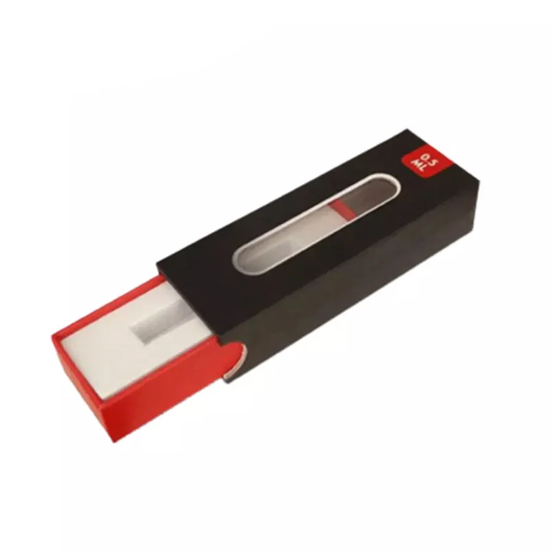 Customized logo printed 0.5ml 1ml 2ml thick oil disposable carts pen packaging paper boxes