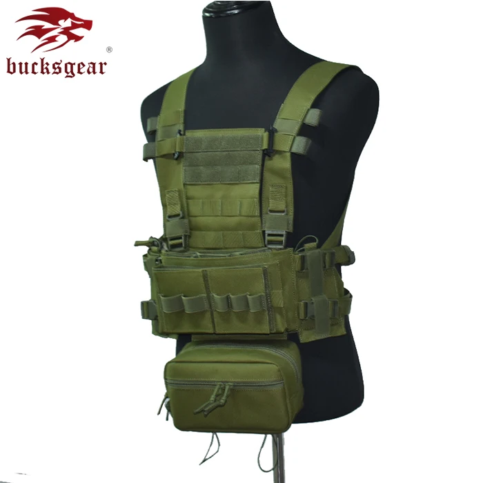 Factory Military Combat Protection Vest MOLLE System Adjustable Detachable Pouches For Tactical Battlefield Training
