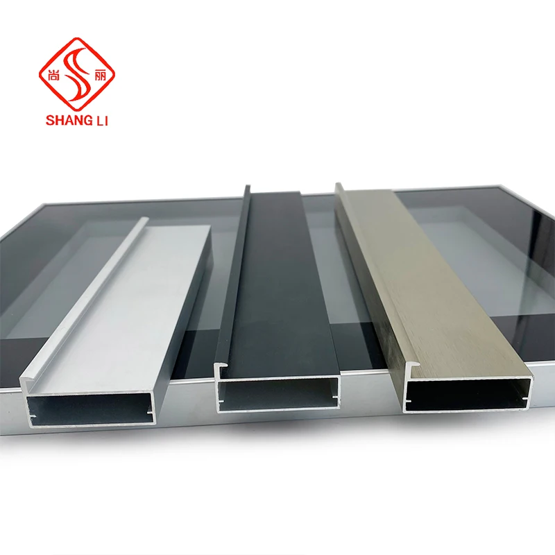 Kitchen Cabinet Glass Door Window Anodized Mat Aluminum Alloy Extrusion Profile Frame