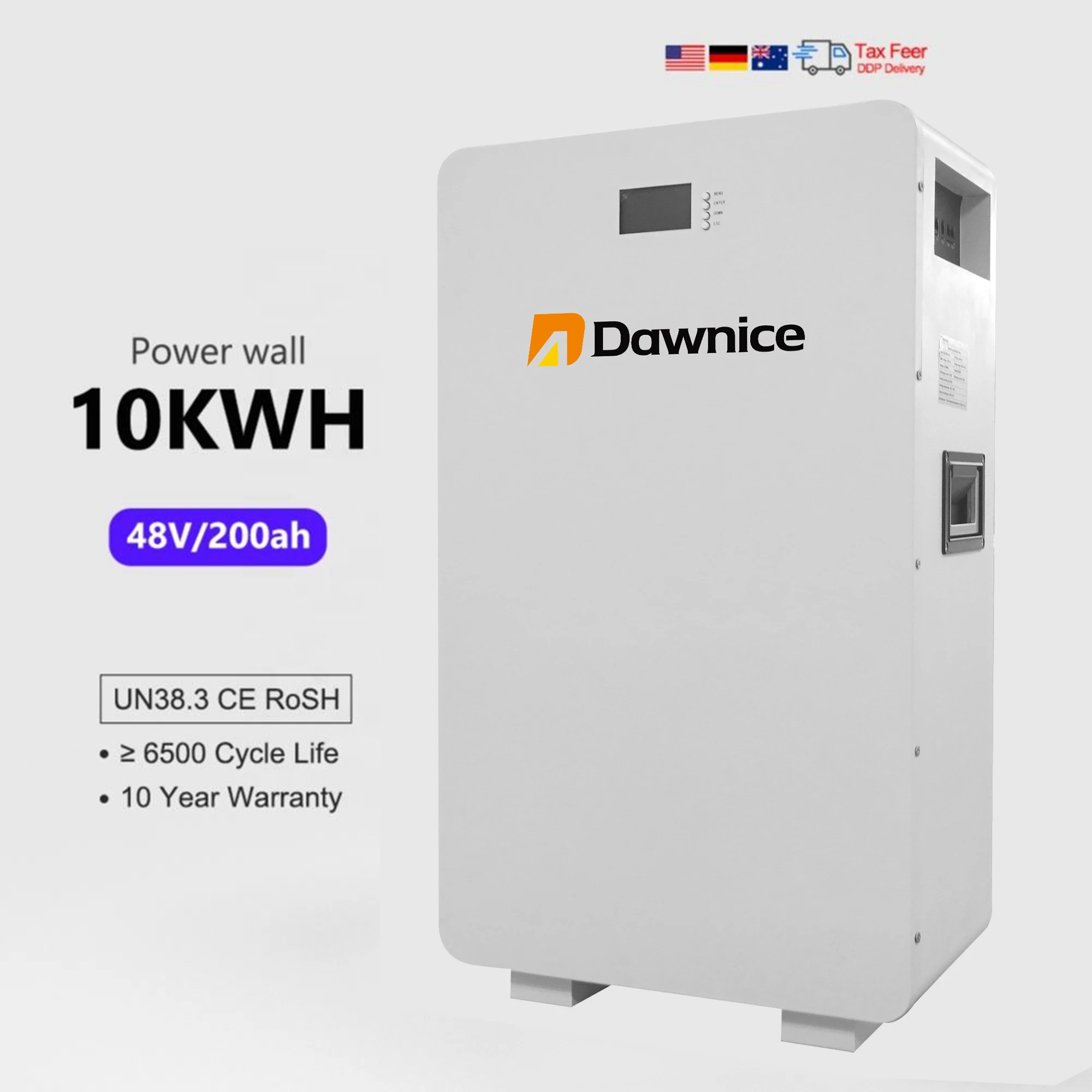 Dawnice energy 10years 12years warranty lifepo4 lithium battery 5.12kwh 10kwh 15kwh 20kwh 48v home energy storage powerwall