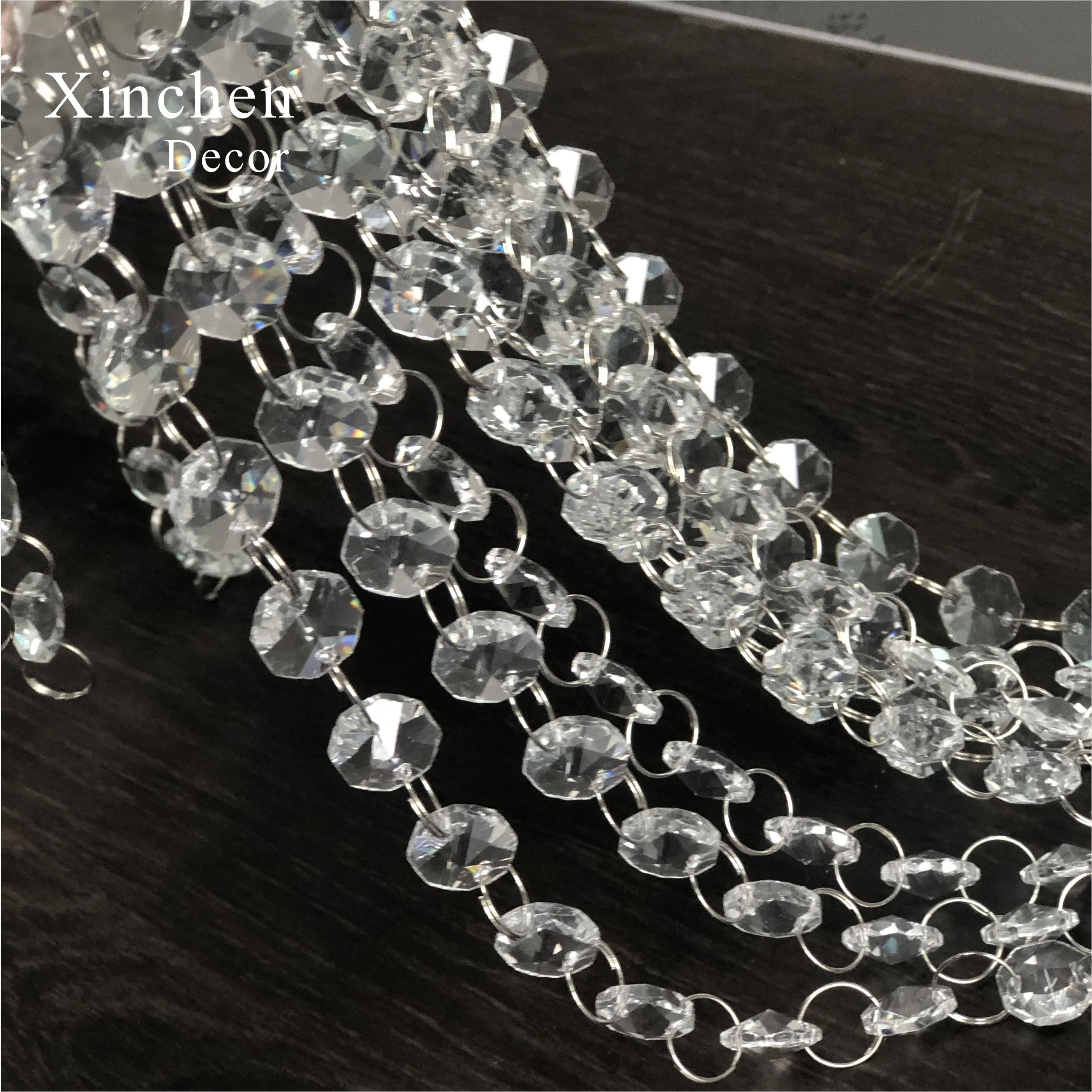 
Wholesale Colorful K9 Crystal Octagon Beads String For Wedding Hotel Gorgeous Decoration 