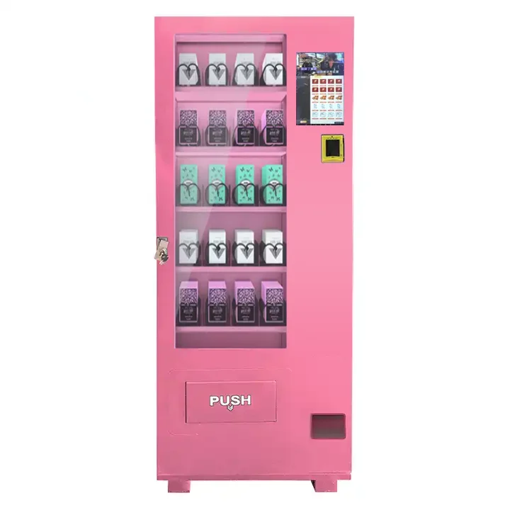 European 21.5inch popular small vending machine smart snacks and drinks combo/mini /beauty vending machine touch screen