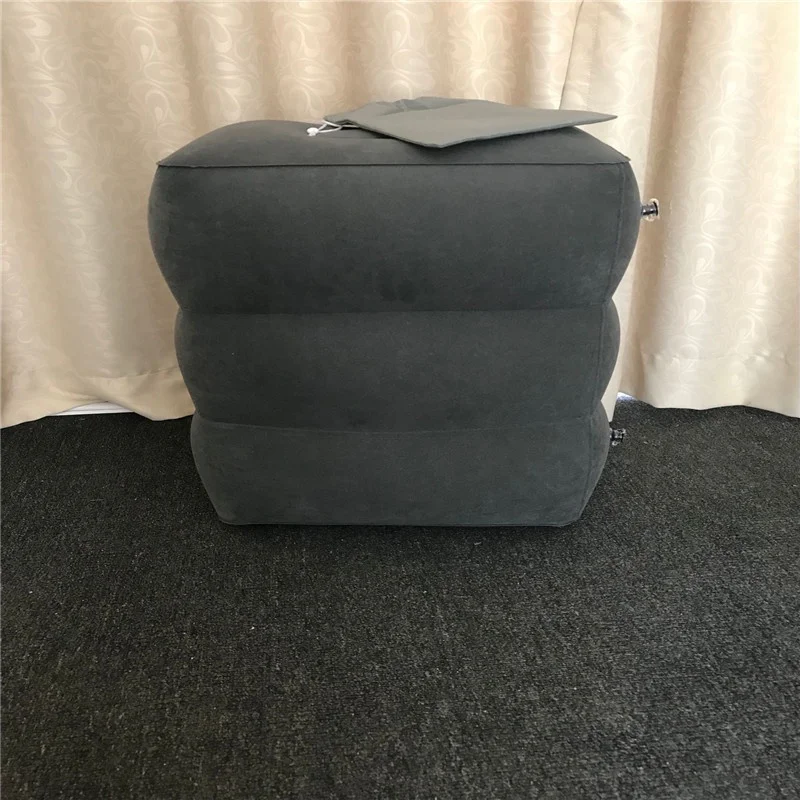 Portable Airplane Kids Toddlers Bed Adjustable 3 Layers Height Inflatable Travel Leg Foot Rest Pillow Airplane Bed For Kids