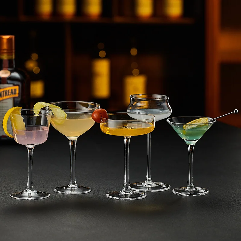 Mesoemia creative crystal goblet cocktail glass tall champagne glass bar sparkling wine spirit glass tasting cup