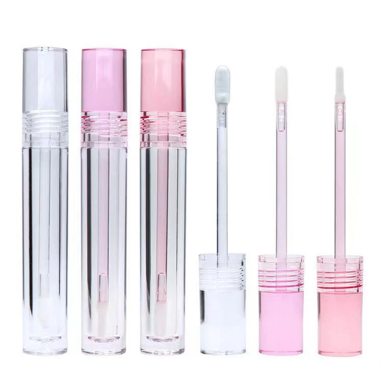 Wholesale Round Transparent Lipgloss Tube Packaging 7ml Empty Lipgloss Tube