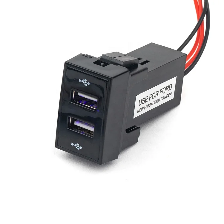 3.1A Output Led Indicator 24V 12V Dual USB car charger For Ford Mobile Fast Charge