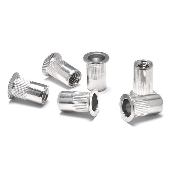 High Quality Stainless Steel CSK Head Knurled Body Rivet Nuts with Open End