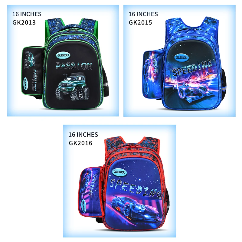 fashion special cartoon character design 3D EVA school bag with pencil case