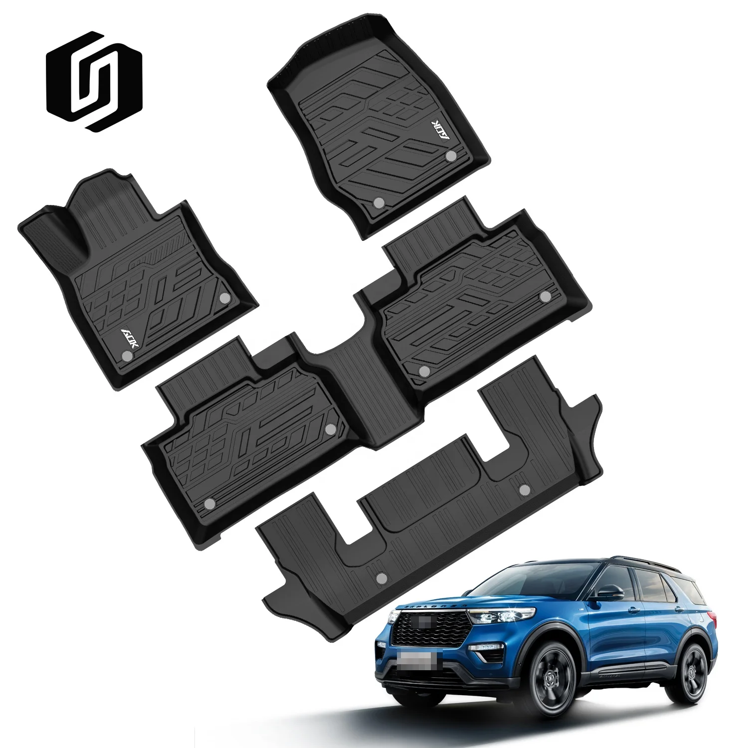 Подходит для Ford Explorer 2019 + высококачественные прочные персонализированные коврики для автомобилей Ford Explorer