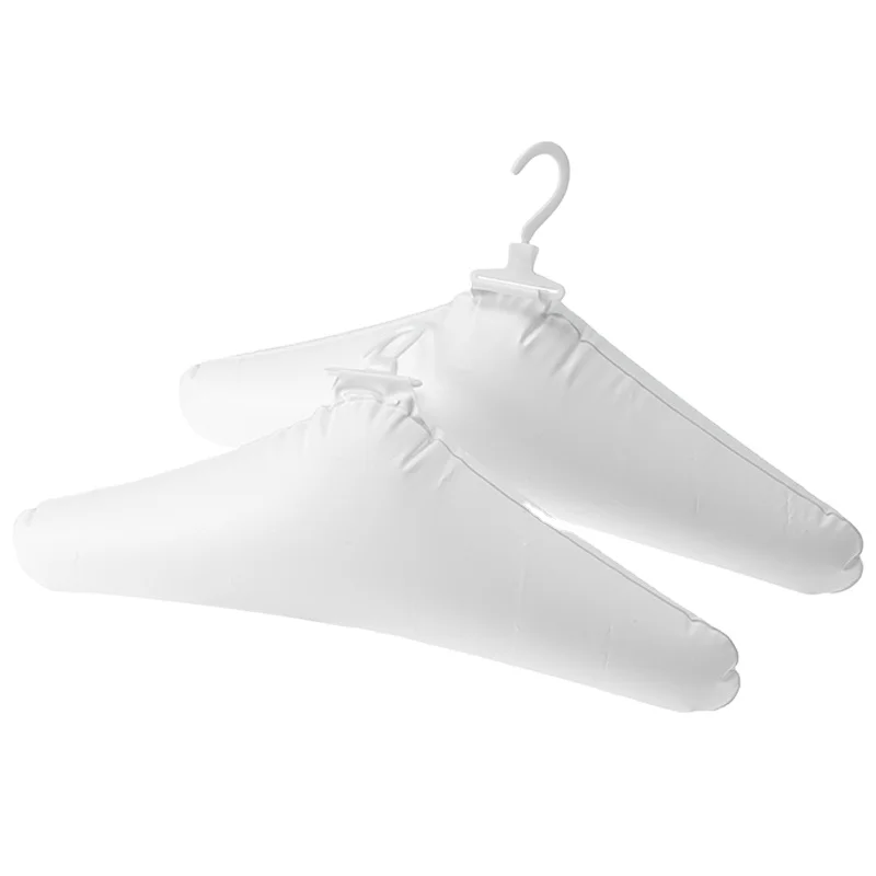 customized thickened vinyl inflatable clothes hanger PVC foldable hanger plastic collapsible travel & laundry hangers