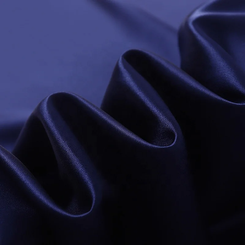 90% mulberry silk 10% spandex plain elastic satin heavy weight thick 22mm width 140cm for ceremonial dress,evening gown,bedding