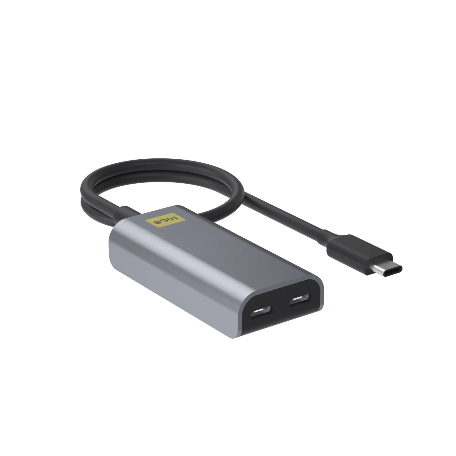 high quality super soft 10Gbps 4 Ports usb type c usb laptop hub  4 in 1 dock dual silicone jacket usb c hub 10Gbps